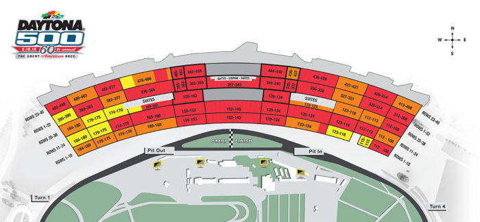 Daytona Motor Speedway Seating Chart