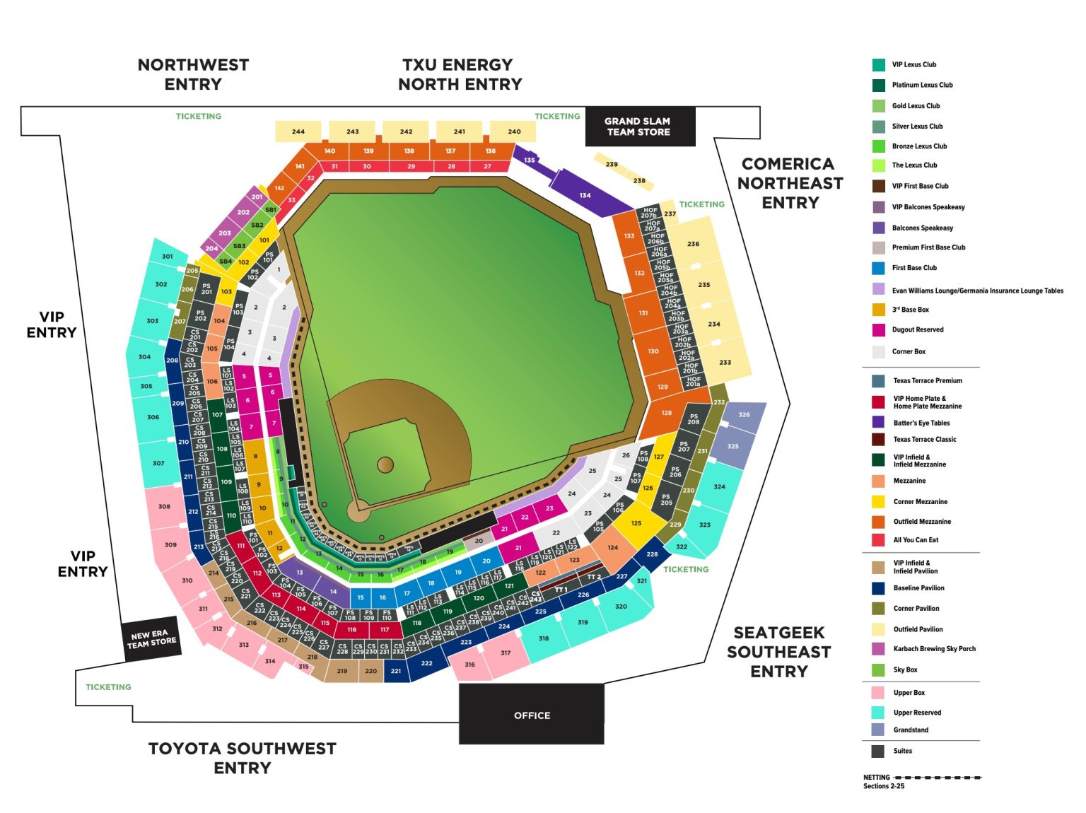 rangersseatmap Atlanta Braves seat chart