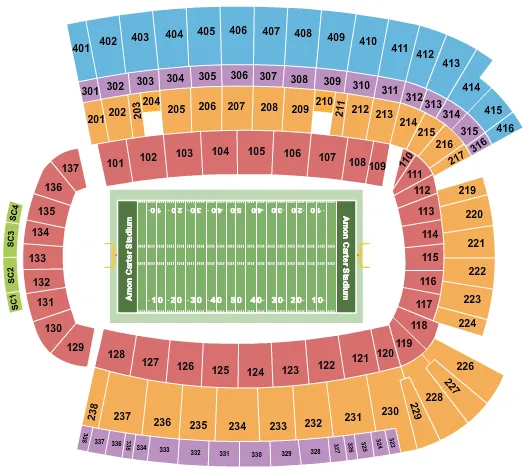 Armed Forces Bowl Seat Map